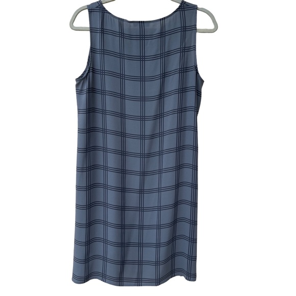 EILEEN FISHER ASH PLAID PRINTED SILK SCOOP NECK TUNIC, Size S - Picture 2 of 5